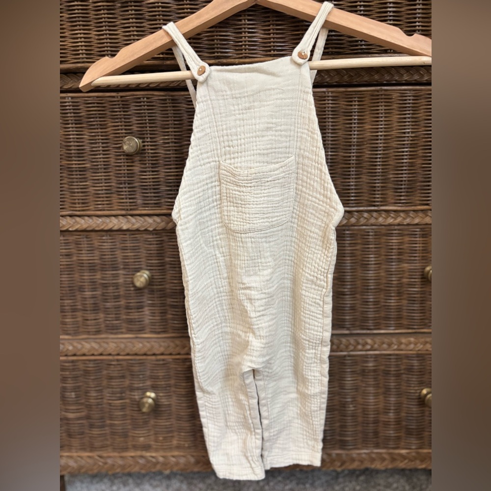Zara Cream Minimalist Jumpsuit